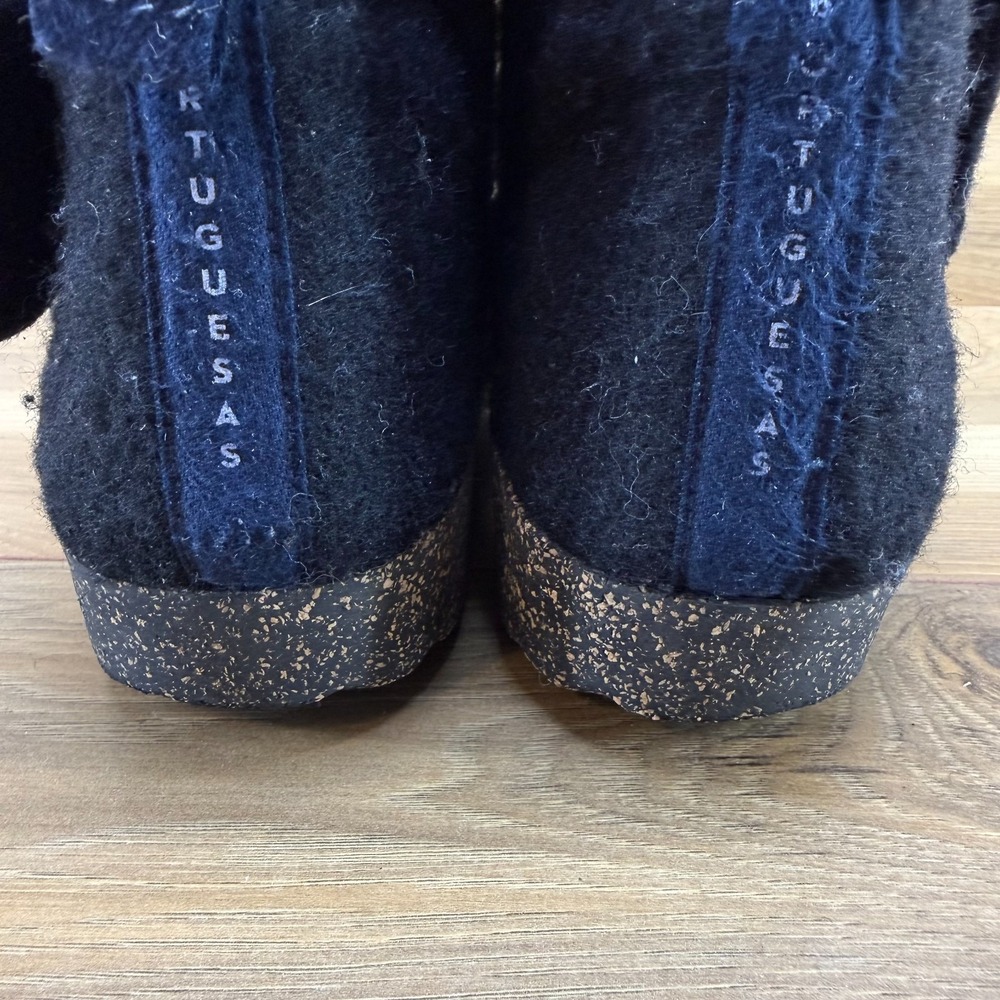 ASPORTUGUESAS Case Boot Black 9 9.5 EU 40 Wool Rubber Comfort Cork - Picture 7 of 13